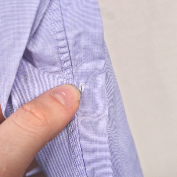 Sid Mashburn Blue Mens Size Small Long Sleeve Button Up Shirt Oxford Poplin - Picture 9 of 10